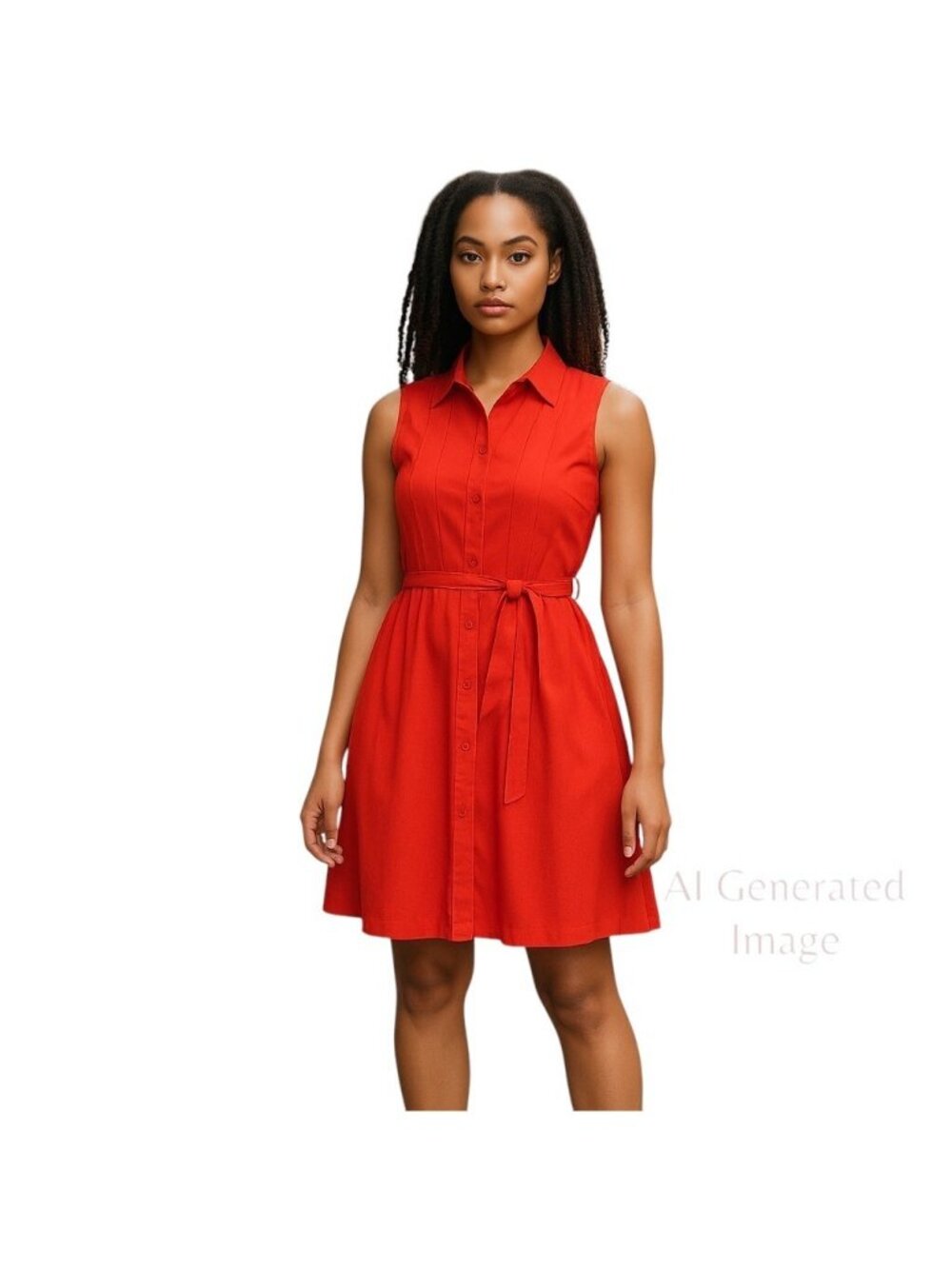 Nanette Lepore Coralicious Solid Coral Sleeveless Pleated Front  Dress Sz 12 NEW